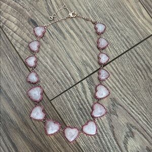 Kate Spade Pink and Gold Heart Necklace